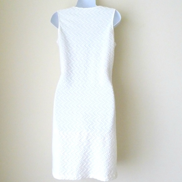 Shift Dress Textured Pullover Sleeveless White Sz Medium - Picture 5 of 6